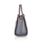 Generic Women's Faux Leather Metal Beads Handbag (Grey) - Image 5