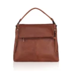 Brown Faux Leather Solid Sling Bag for Women