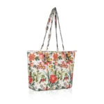 Generic Women's Faux Leather Printed Tote Bag (White Orang) - Image 2