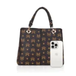 Generic Women's Faux Leather Printed Handheld Bag (Brown ) - Image 5