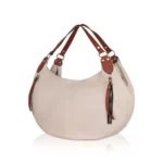 Generic Women's Faux Leather Solid Tote Bag (Off White) - Image 6
