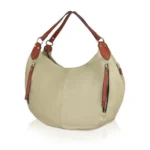 Generic Women's Faux Leather Solid Tote Bag (Beige) - Image 6