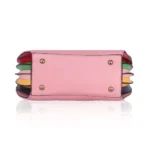 Generic Women's Faux Leather Printed Adjustable Long Belt Handbag (Pink) - Image 3