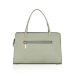 Green Faux Leather Handbag - Angle 4