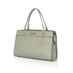 Green Faux Leather Handbag - Angle 6