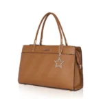 Generic Women's Faux Leather Textured Adjustable Long Belt Handbag (Brown) - Image 6