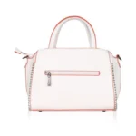 Generic Women's Faux Leather Metal Beads Handbag (White) - Image 4
