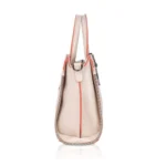Generic Women's Faux Leather Metal Beads Handbag (Pink) - Image 5