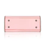 Generic Women's Faux Leather Metal Beads Handbag (Pink) - Image 2