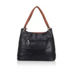 Generic Women's Faux Leather Textured Tote Bag (Black) - Image 4
