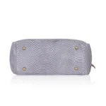 Generic Women's Faux Leather Textured Tote Bag (Grey) - Image 3