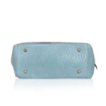 Generic Women's Faux Leather Textured Tote Bag (Blue) - Image 3