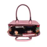 Generic Women's Faux Leather Printed Adjustable Long Belt Handbag (Pink) - Image 2