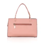 Generic Women's Faux Leather Textured Adjustable Long Belt Handbag (Pink) - Image 4