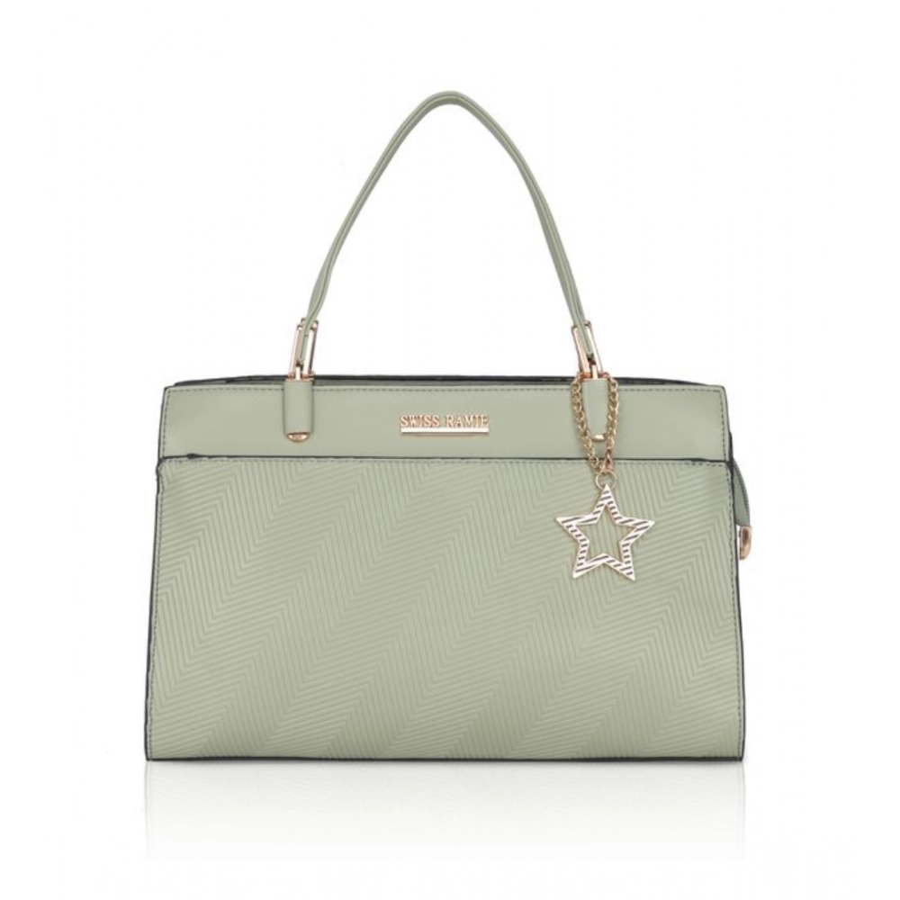 Green Faux Leather Handbag for Women