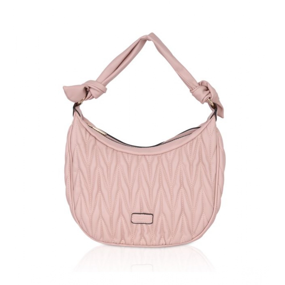 Pink Faux Leather Handbag for Women