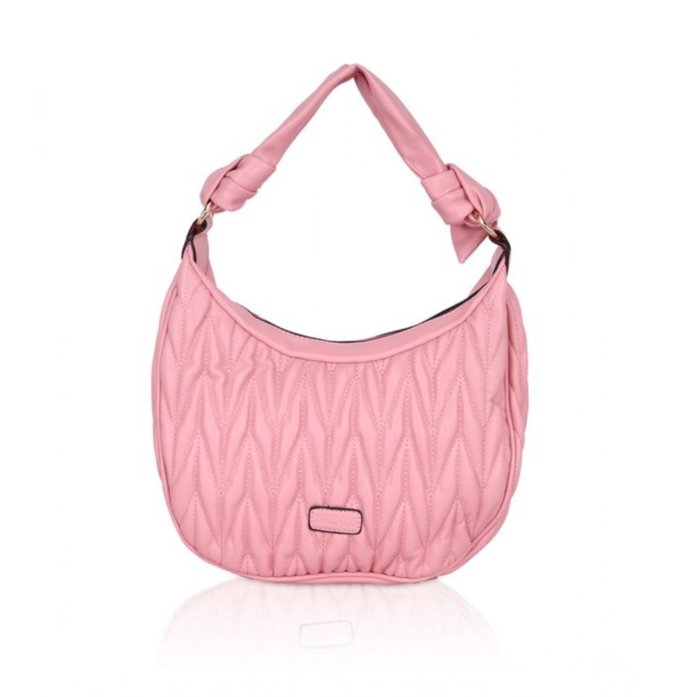 Pink Faux Leather Handbag for Women
