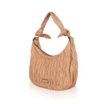 Generic Women's Faux Leather Textured Handbag (Beige) - Image 6