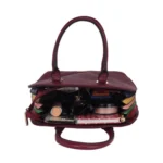 Generic Women's Faux Leather Printed Adjustable Long Belt Handbag (Maroon) - Image 2