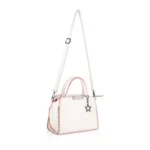 Generic Women's Faux Leather Metal Beads Handbag (White) - Image 3
