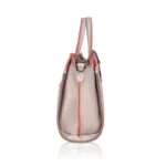 Generic Women's Faux Leather Metal Beads Handbag (Khaki) - Image 5