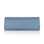 Generic Women's Faux Leather Textured Adjustable Long Belt Handbag (Blue) - Image 3