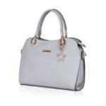 Generic Women's Faux Leather Solid Handbag (Blue) - Image 5