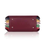 Generic Women's Faux Leather Printed Adjustable Long Belt Handbag (Maroon) - Image 3