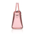 Generic Women's Faux Leather Metal Beads Handbag (Pink) - Image 4