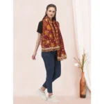 Women's Cotton Embroidered Muffler - Angle 3
