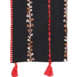 Women's Black Cotton Stole - Angle 6