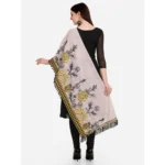 Generic Women's Cotton Embroidered Dupatta (Gray, Length: 1.5 to 2 Mtr) - Image 6
