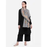 Generic Women's Cotton Embroidered Dupatta (Gray, Length: 0.5 to 1 Mtr) - Image 3