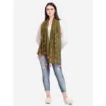 Generic Women's Cotton Opaque Stole (Olive, Length: 1.5 to 2 Mtr) - Image 2