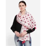 Generic Women's Cotton Opaque Stole (White, Length: 1.5 to 2 Mtr) - Image 3