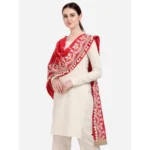 Generic Women's Cotton Embroidered Dupatta (Red, Length: 1.5 to 2 Mtr) - Image 2