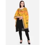 Generic Women's Cotton Embroidered Dupatta (Mustuard, Length: 1.5 to 2 Mtr) - Image 4