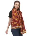 Women's Cotton Embroidered Muffler