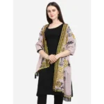 Generic Women's Cotton Embroidered Dupatta (Gray, Length: 1.5 to 2 Mtr) - Image 3