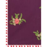 Generic Women's Cotton Embroidered Dupatta (Purple, Length: 0.5 to 1 Mtr) - Image 5