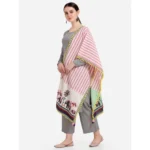 Generic Women's Cotton Embroidered Dupatta (Off White, Length: 1.5 to 2 Mtr) - Image 5