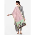 Generic Women's Cotton Embroidered Dupatta (Off White, Length: 1.5 to 2 Mtr) - Image 6