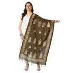 Mehandi Cotton Printed Dupatta for Women