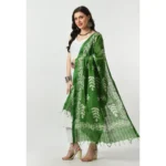 Generic Women's Cotton Printed Dupatta (Green, Length: Free Size) - Image 3