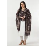 Generic Women's Cotton Printed Dupatta (Wine, Length: Free Size) - Image 2