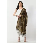 Generic Women's Cotton Printed Dupatta (Mehandi, Length: Free Size) - Image 2
