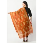 Generic Women's Cotton Printed Dupatta (Mustard, Length: Free Size) - Image 4