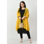 Generic Women's Chanderi Self Design Dupatta (Yellow, Length: Free Size) - Image 2