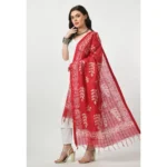 Generic Women's Cotton Printed Dupatta (Rani, Length: Free Size) - Image 3