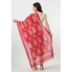 Generic Women's Cotton Printed Dupatta (Rani, Length: Free Size) - Image 4